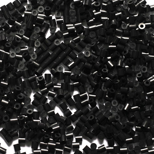 T_ DIY 방과후만들기 컬러비즈 블랙 5x5mm (약1000개입)